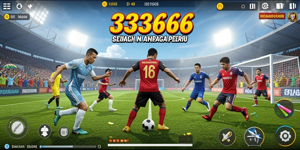 Screenshot menampilkan aksi seru dalam game olahraga 333666.