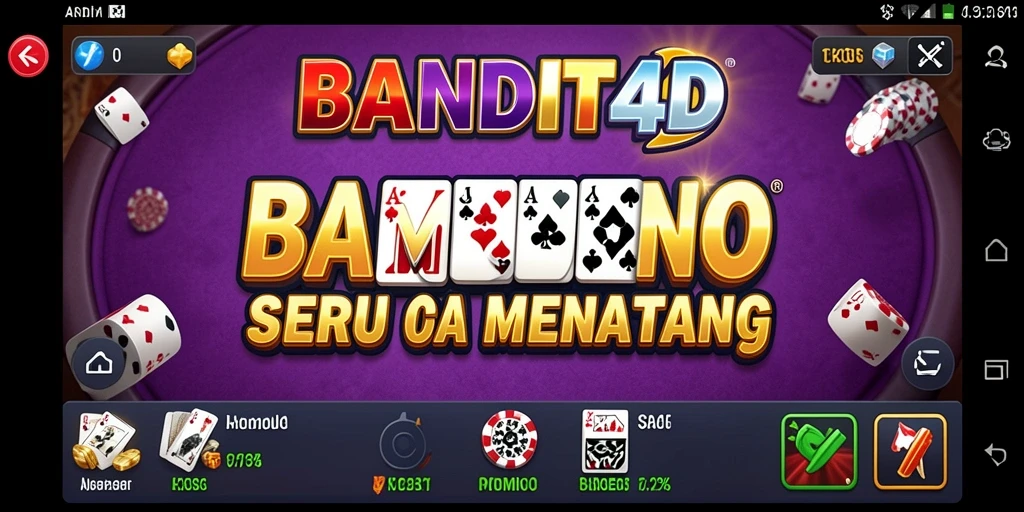 Tampilan gameplay mendebarkan dari BANDIT4D yang menunjukkan keseruan permainan Domino.