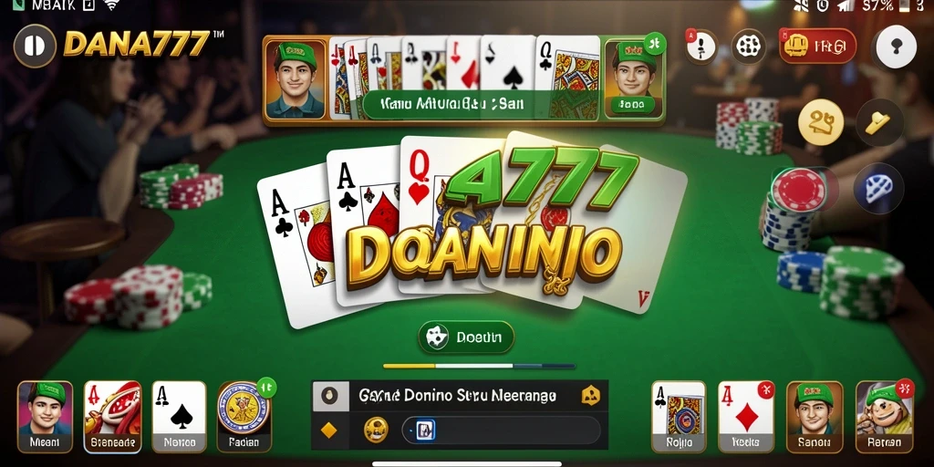 Tampilan seru dari gameplay domino DANA777 yang menarik.