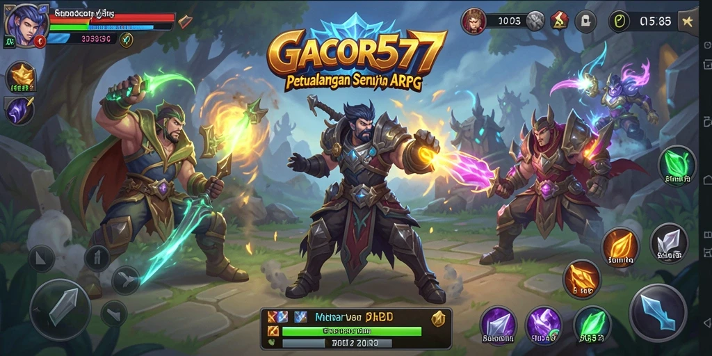 Tampilan gameplay menakjubkan dalam GACOR577 ARPG.