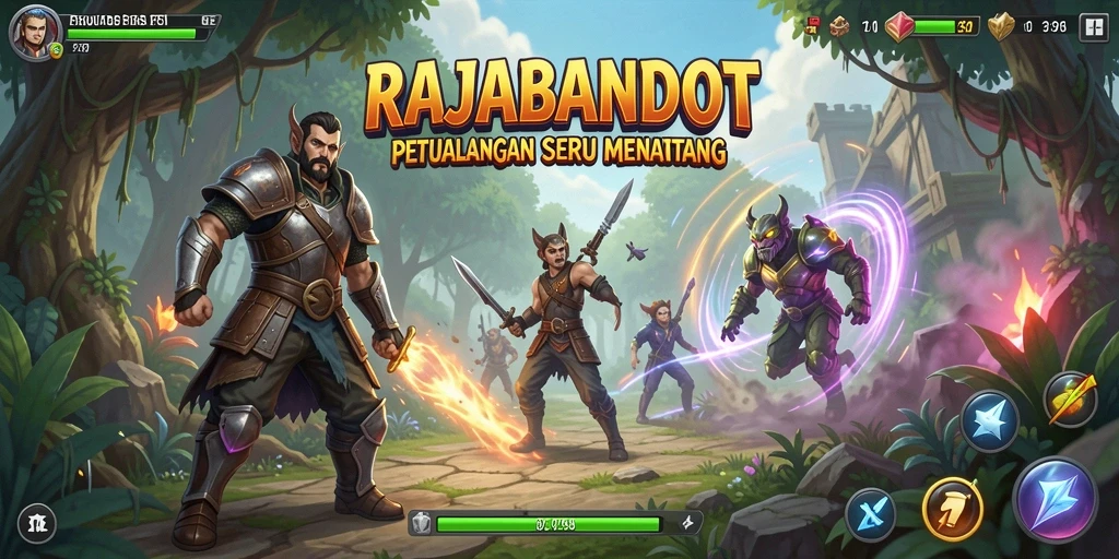 Menampilkan gameplay seru dari petualangan mendebarkan RAJABANDOT.