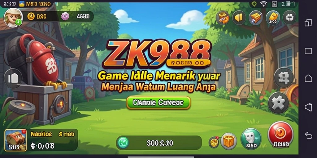 Tampilan antarmuka gameplay ZK988 yang menarik dan interaktif.